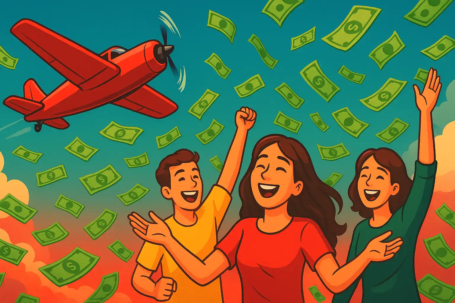 Interface du jeu Aviator sur un appareil mobile